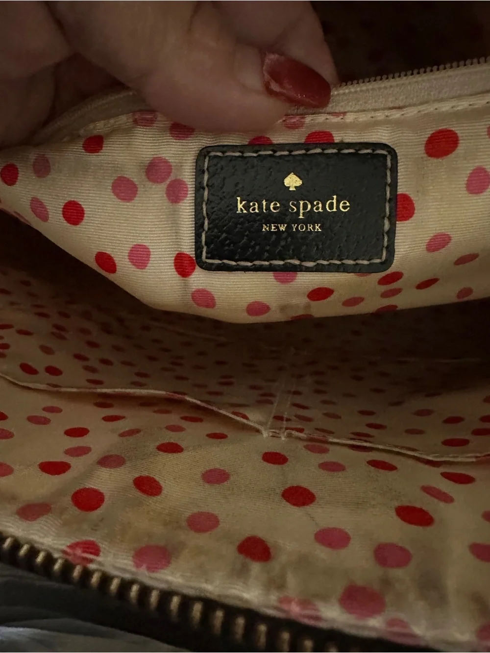 kate spade Black Pebbled Leather Dome Satchel